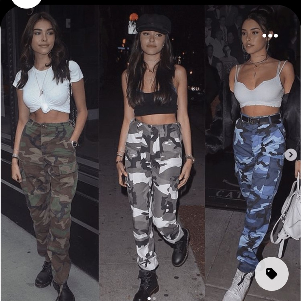 Levis grey white camo cargo pants 90's Y2K street style